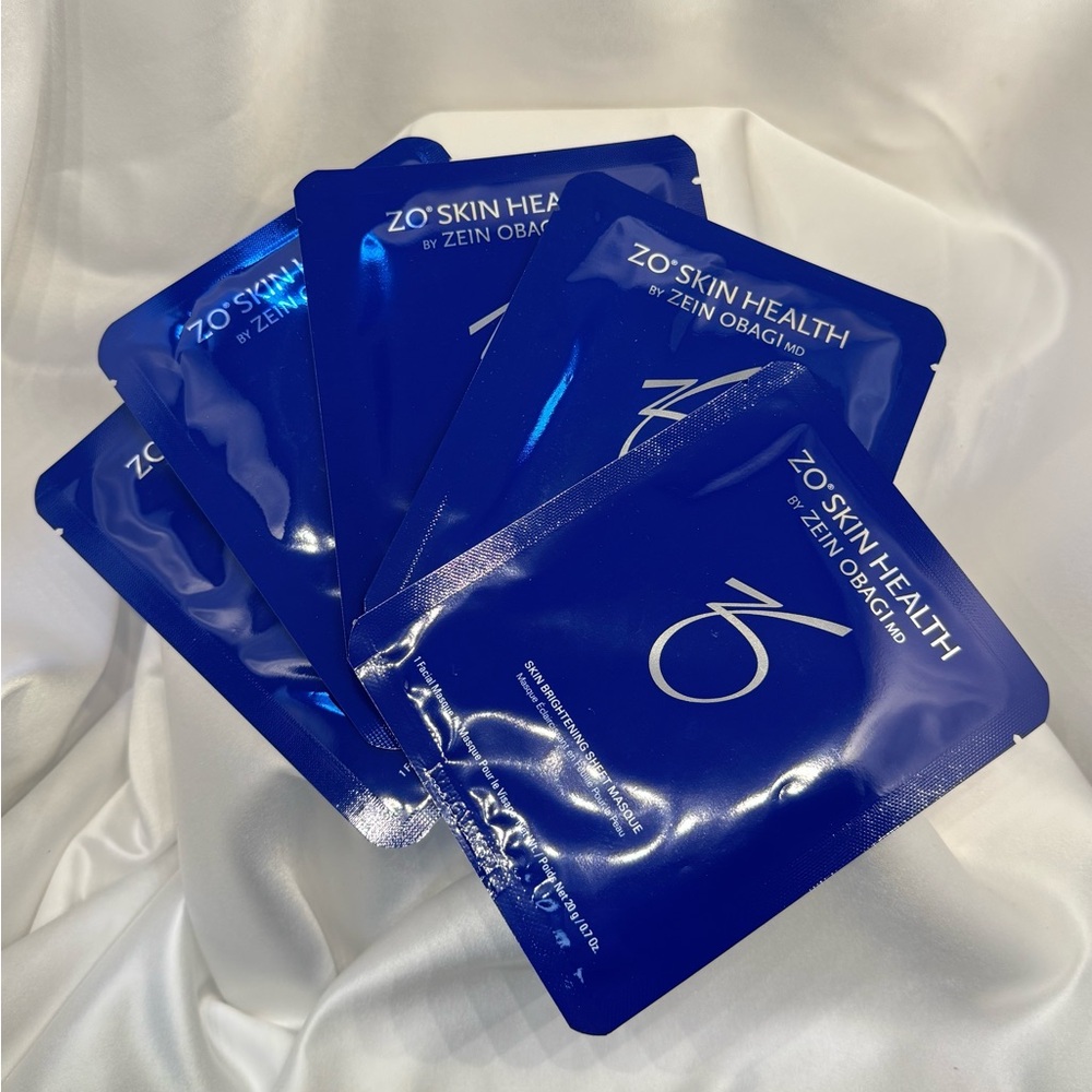 Set of 5 sheet masks ZO Skincare plus free headband and travel bag